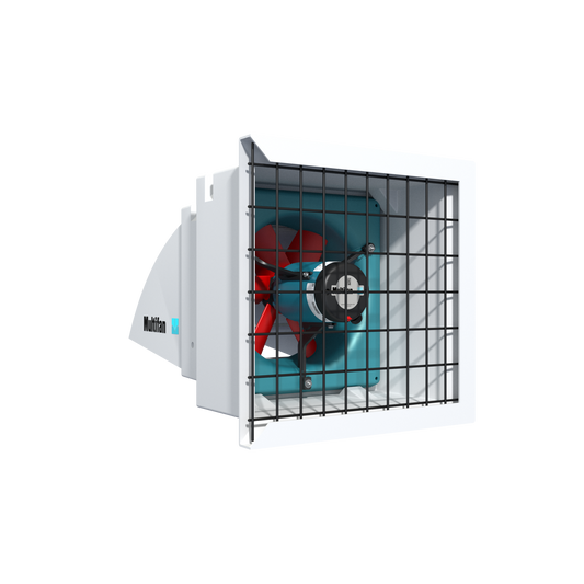 S1124E1Q Vostermans Ventilation Multifan Panel Fan System 1 30 CM Agricultural and Industrial Applications With Flush-Mount Installation, Compact System, Water Resistant, Corrosion Resistant - Single Phase, 120V, 60HZ, 12 Inch