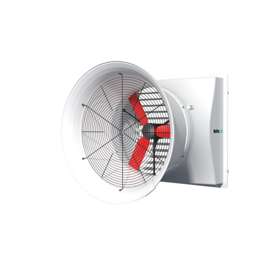 C8E92K1M10338 Vostermans Ventilation Multifan Fiberglass Cone Fans 92CM 3 Blade Single-Phase Agricultural and Industrial Applications With Water and Dust Resistant Fan Motor (IP5), Aluminum Shutter, Aerodynamic Design - 230V, 60HZ, 36 Inch